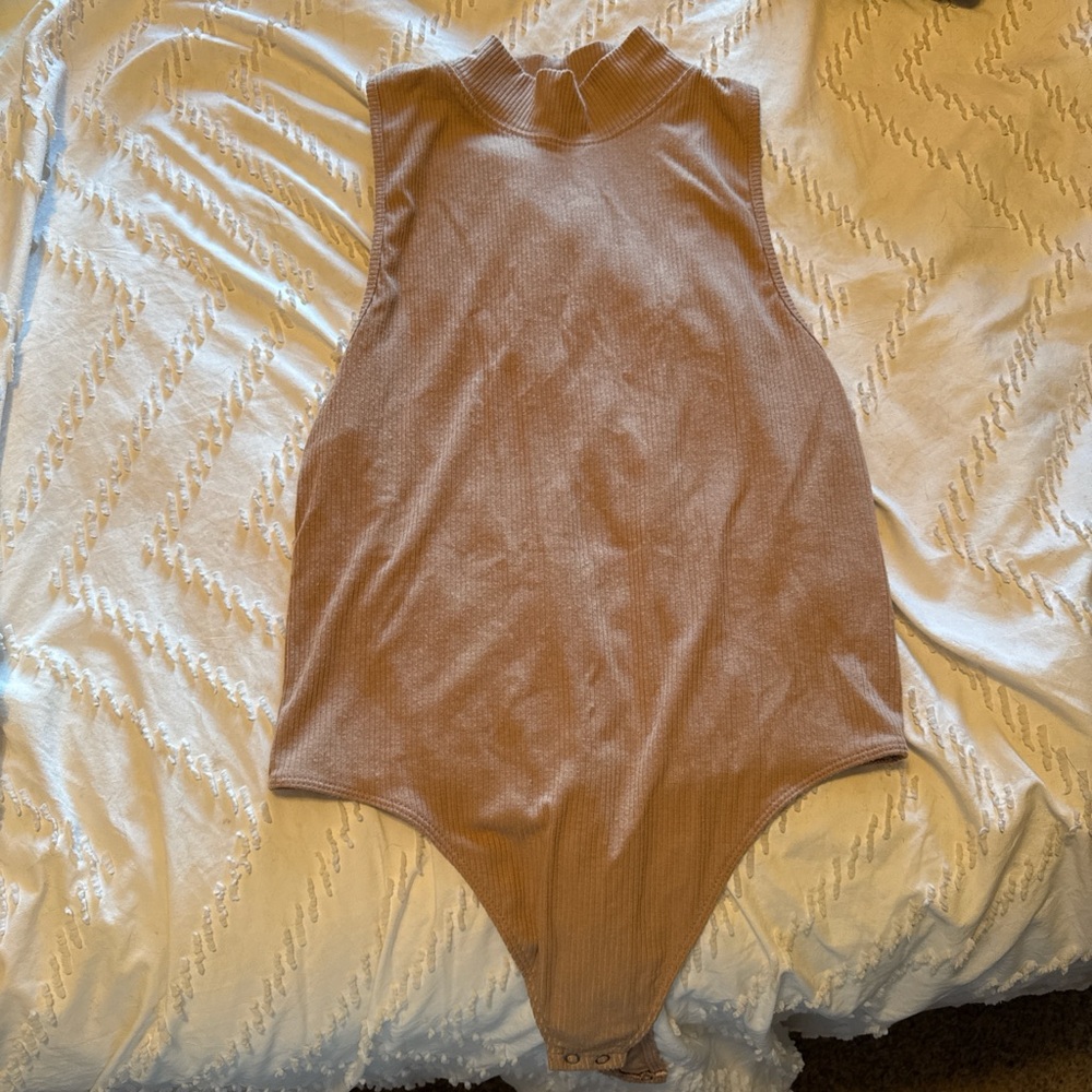 Sleeveless Ribbed One-Piece Bodysuit